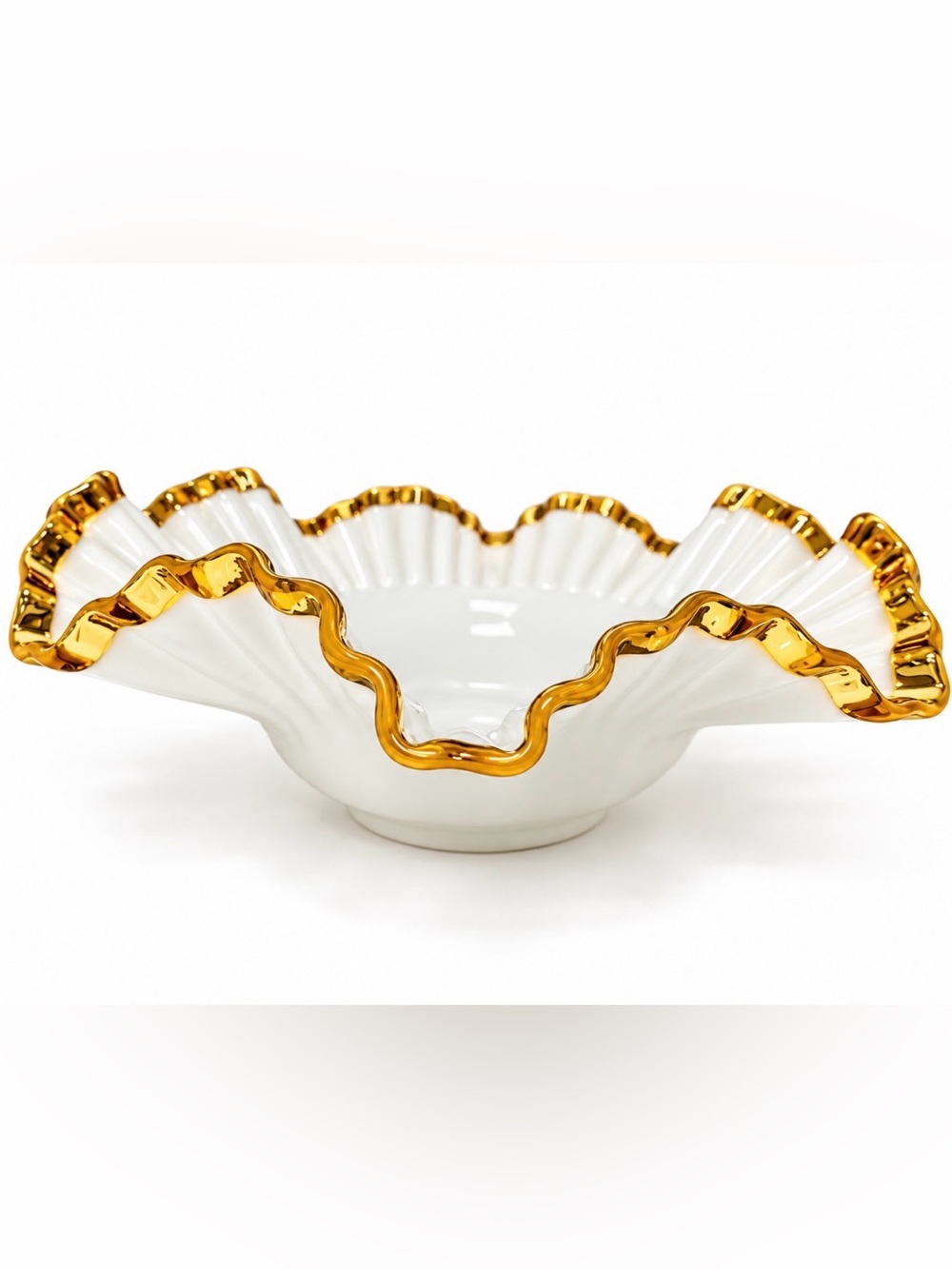 Fenton Gold Crest Milk Glass Bowl